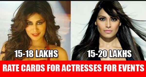 OMG! The Actresses Charge Heavy Amount Just To Appear In Events! Check The Rate Card Here