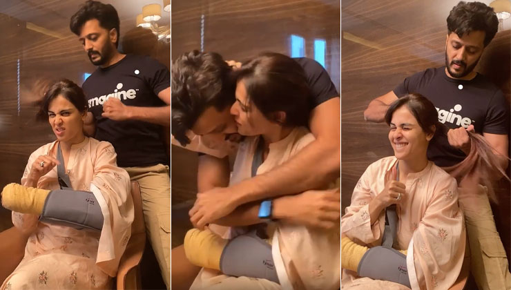 Riteish Deshmukh styling his wife Genelia D’Souza’s hair is pure husband goals; watch video