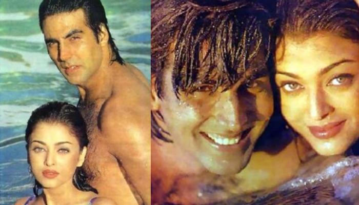 Aishwarya Rai Drenched In Water Poses In A Sexy Swimwear With Bare-Chested Shirtless Akshay Kumar