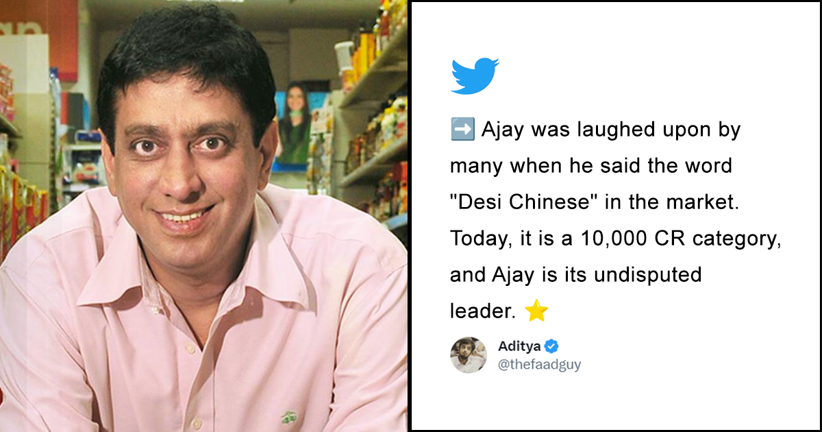 From Being Laughed At To Making 5500 CR: How Ajay Gupta Created The Concept Of “Desi Chinese”