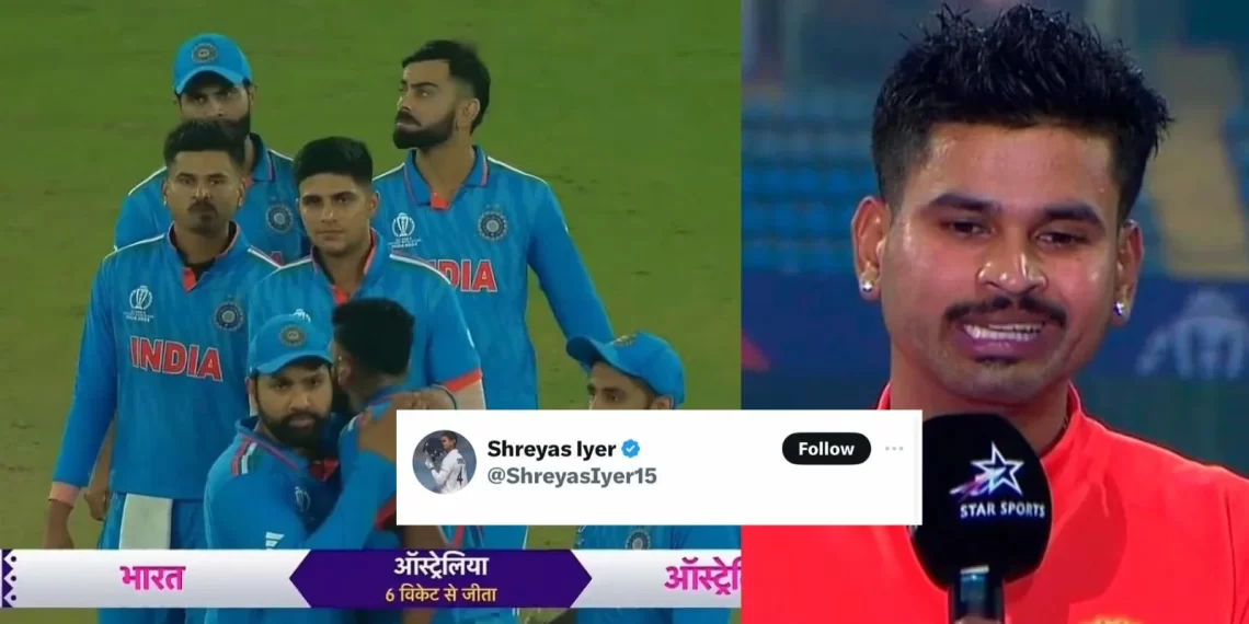 Shreyas Iyer’s Heartbreaking Post After World Cup Final Loss Will Touch Every Indian Fan
