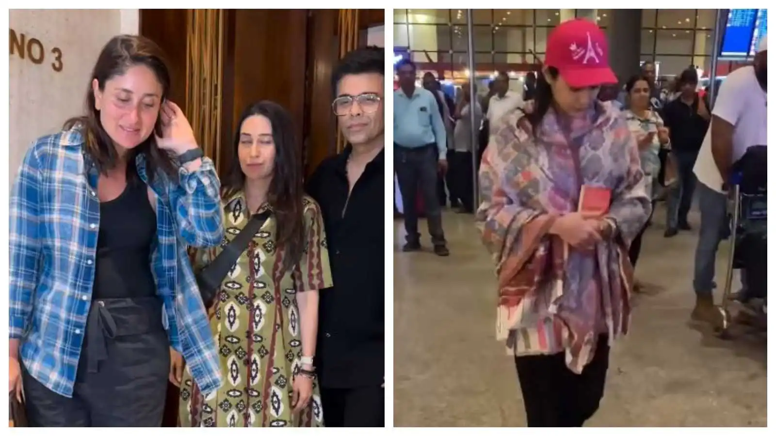 ‘Aged gracefully’: Kareena wins hearts in no-makeup look when spotted with Karisma & Karan; Sara dons shawl at airport