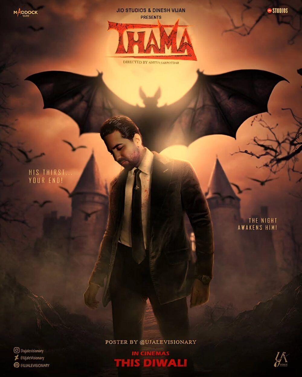 Thama 2025 Movie Cast, OTT, Budget, Box Office, And More