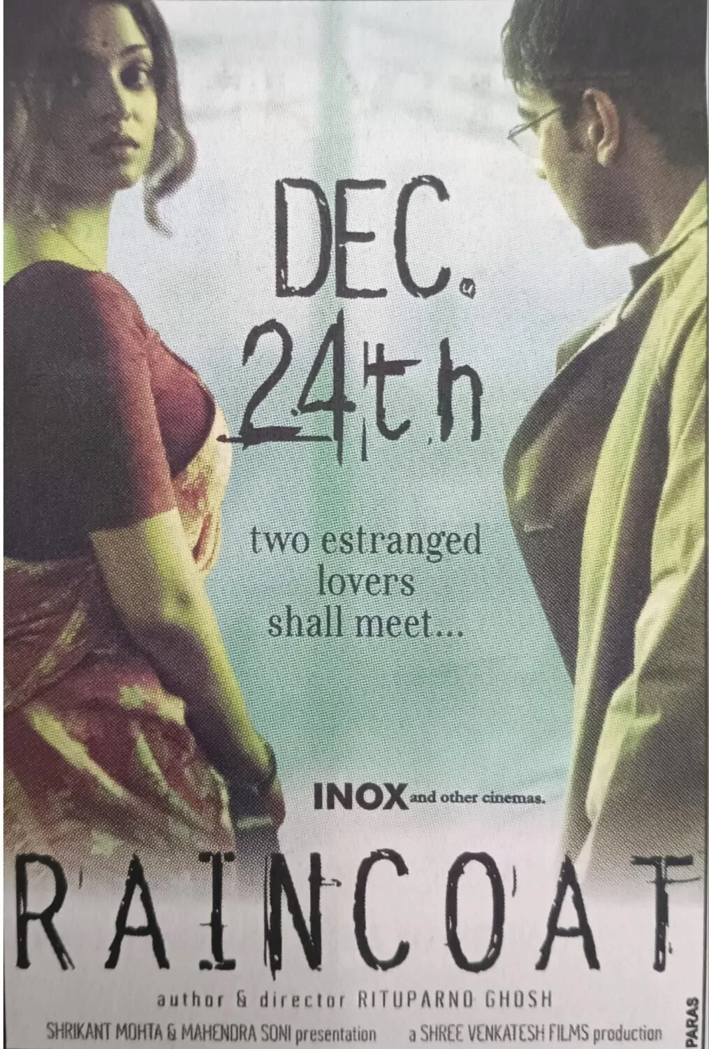 Raincoat 2004 Movie Cast, OTT, Budget, Box Office, And More 3 Raincoat poster