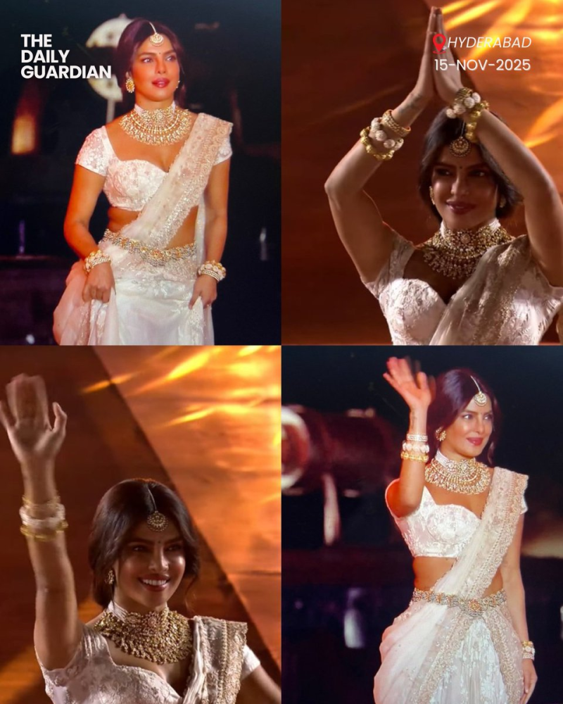 Priyanka Chopra Jonas Dazzles Hyderabad at Rajamouli's 'Varanasi' Event: The Desi Girl's Global Comeback and Viral Paparazzi Moment